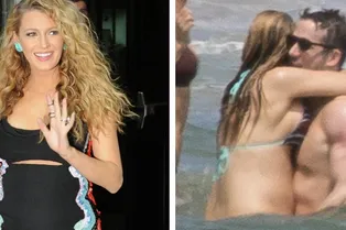 Беременная Блейк Лайвли отдохнула с мужем на пляже