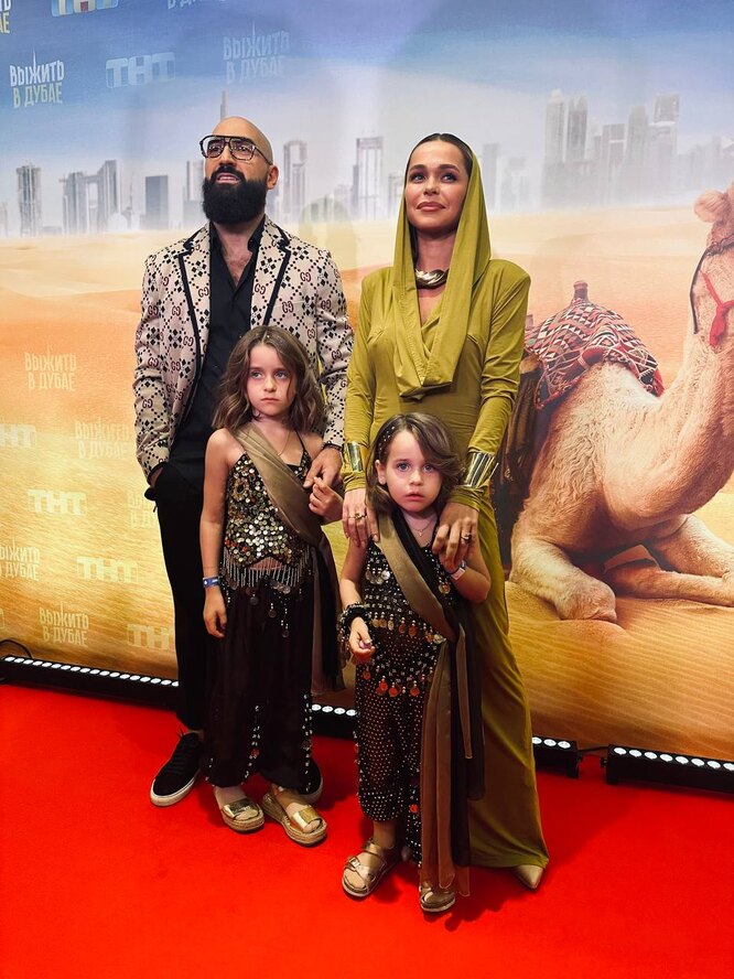 Анна Хилькевич привела на премьеру экстремального шоу мужа и дочерей
