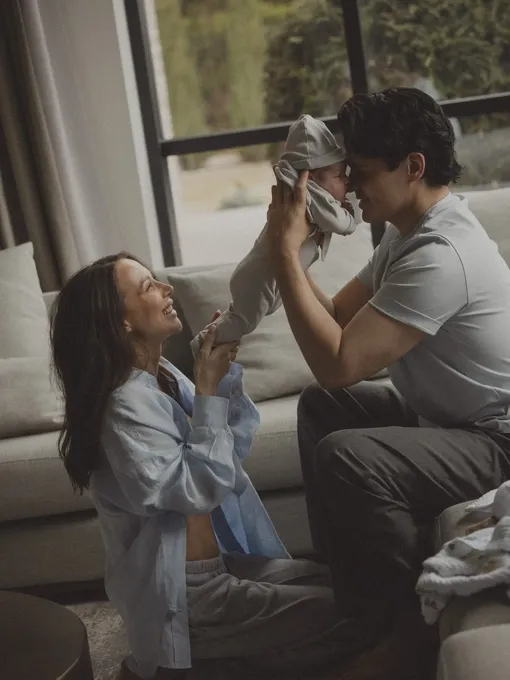 Луис Сквиччиарини и Лерчек с сыном