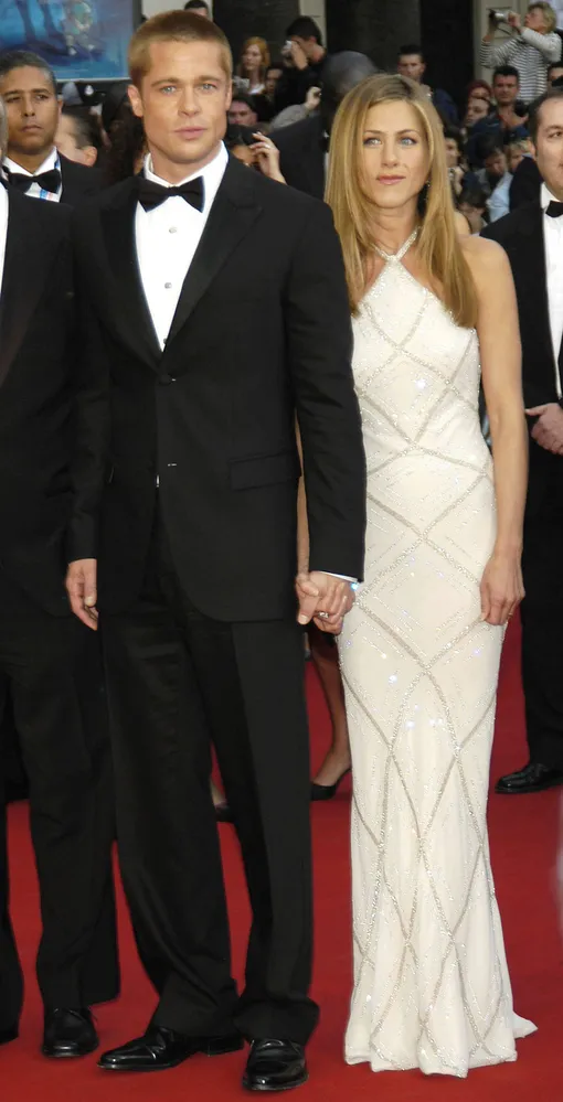 Брэд Питт и Дженнифер Энистон на Каннском кинофестивале в 2004 году