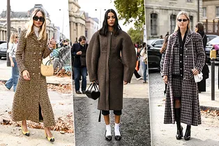 Пушистые, со складками, с «плечами»: какие пальто носят самые модные девушки мира