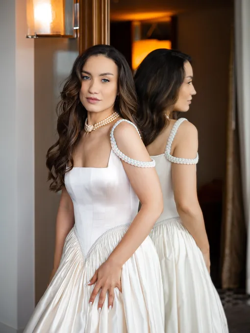 Виктория Дайнеко в день свадьбы