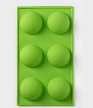 Форма для выпечки Доляна «Фигуры. Полусфера», силикон, 27×18×3,5 см, 6 ячеек (7×7×3,5 см), цвет микс