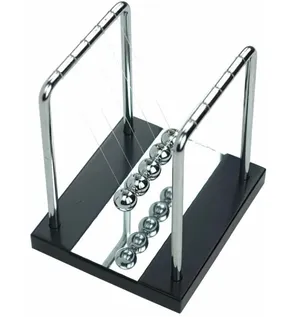 Маятник Ньютона GIANT-MINI зеркальный, 14x13x11 см, дерево и металл