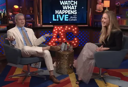 Энди Коэн и Дженнифер Лоуренс в студии