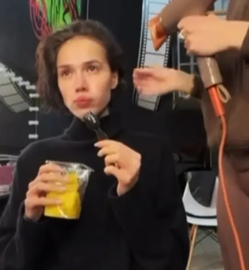 Алина Загитова на съемках «Ледникового периода»