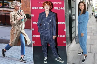 Универсальная обувь: как звезды носят кеды Vans Oldschool