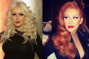 Полный pin-up: Кристина Агилера стала рыжей Полный pin-up: Кристина Агилера стала рыжей
