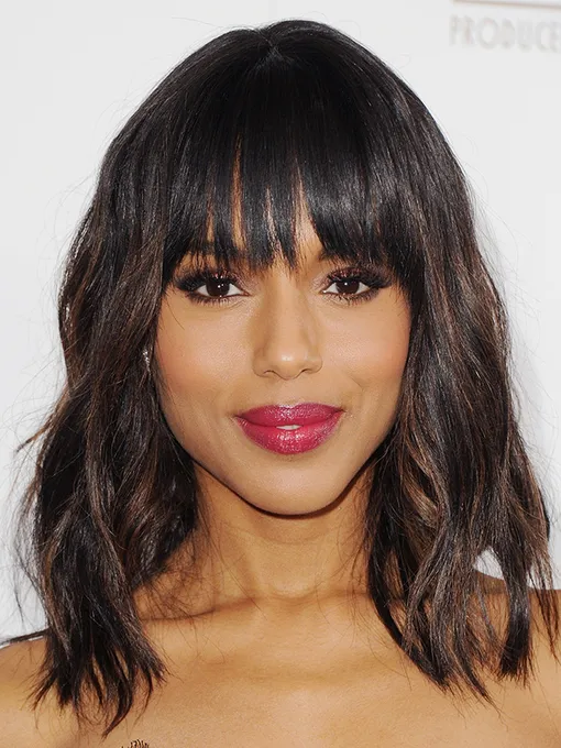 треугольная форма лица челка