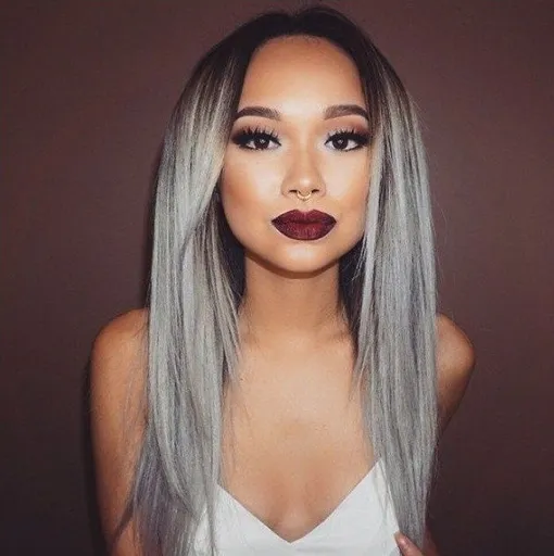 модные седые волосы модные седые волосы