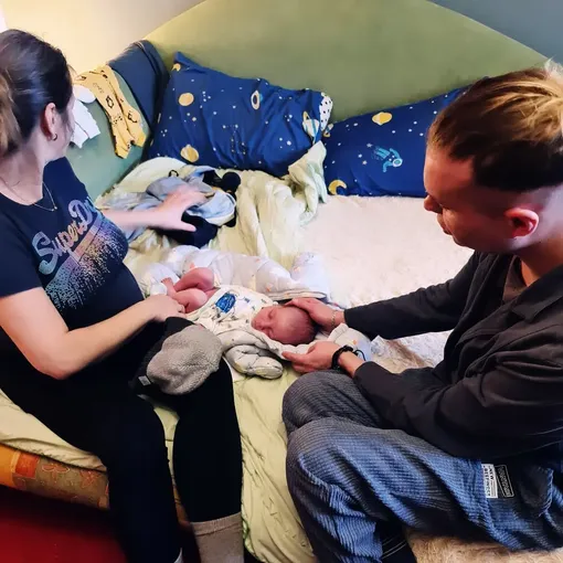 Гоген Солнцев с женой и ее сыном