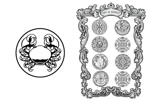 Таро 8 пентаклей