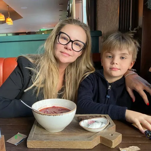 Мария Миронова с сыном Федором