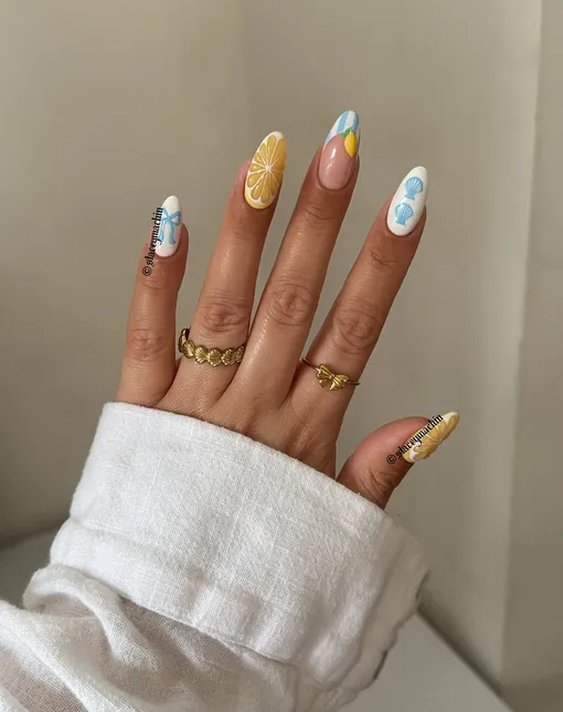 итальянский летний маникюр 2025