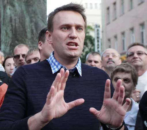 Алексей Навальный в центре Москвы. 2012 год