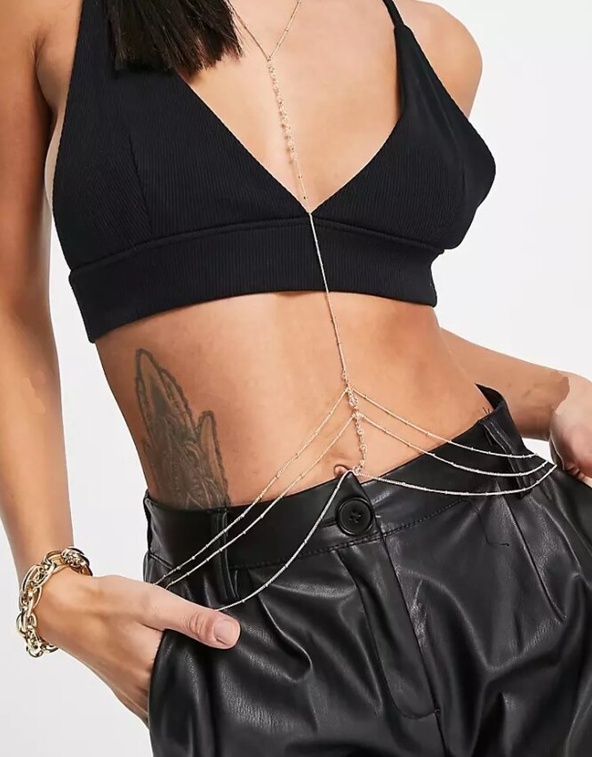 Цепочка для тела ASOS DESIGN, 790 руб.