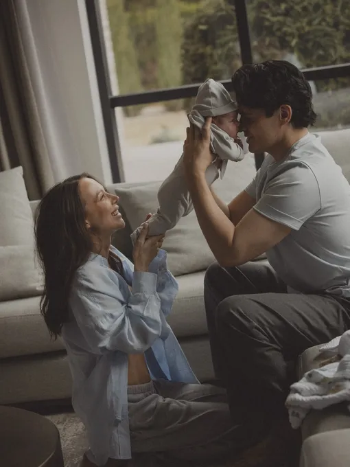 Луис Сквиччиарини и Лерчек с сыном