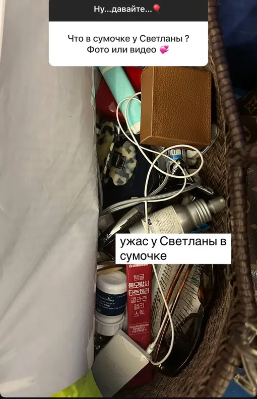 Светлана Иванова показала беспорядок в сумочке Светлана Иванова показала беспорядок в сумочке