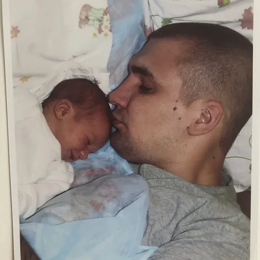 Василий Вакуленко с дочерью Марусей