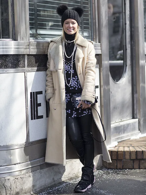 модные образы с дубленкой зима 2016