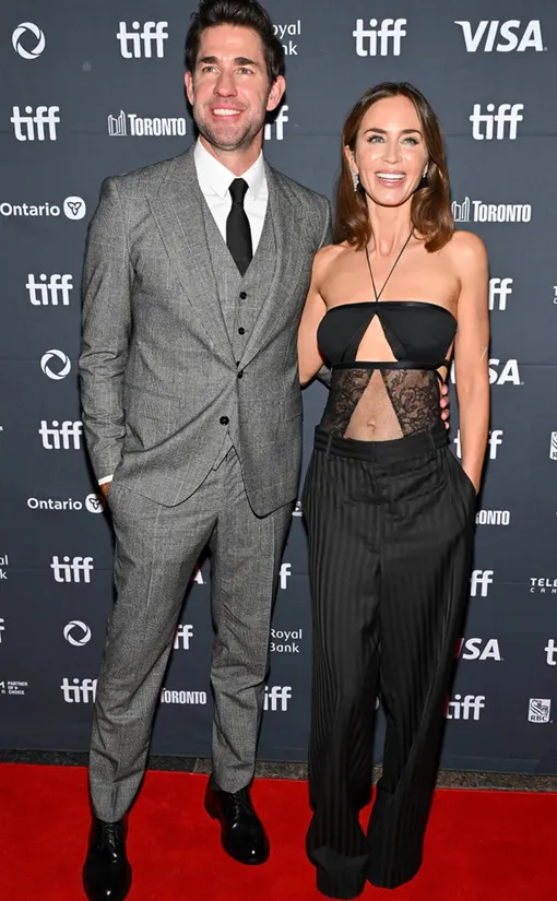 Джон Красински и Эмили Блант на премьере