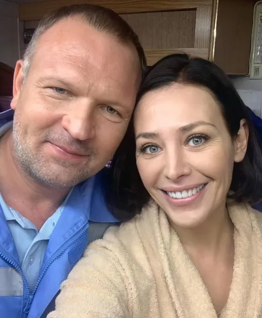 Петр Баранчеев и Екатерина Волкова на съемках сериала «Скорая помощь»
