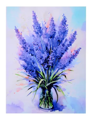 Набор для творчества. Алмазная мозаика с частичной выкладкой на подрамнике «Букет лаванды», 40 х 50 см,