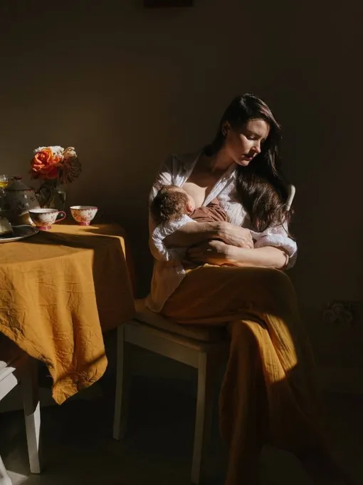 Марина Ворожищева с новорожденным сыном Марина Ворожищева с новорожденным сыном
