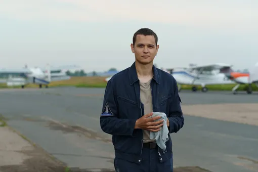 Степан Белозеров на съемках фильма «Пропасть»