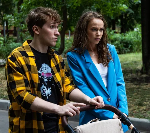 Павел Рассомахин и Катерина Ковальчук на съемках второго сезона сериала «Гусар»