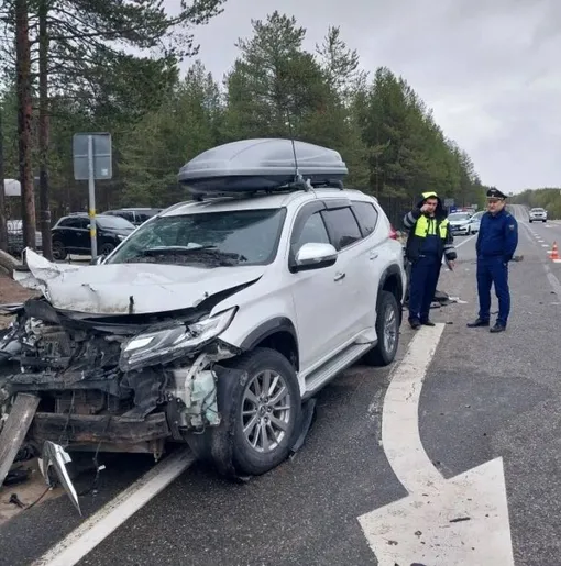 На месте смертельной аварии На месте смертельной аварии
