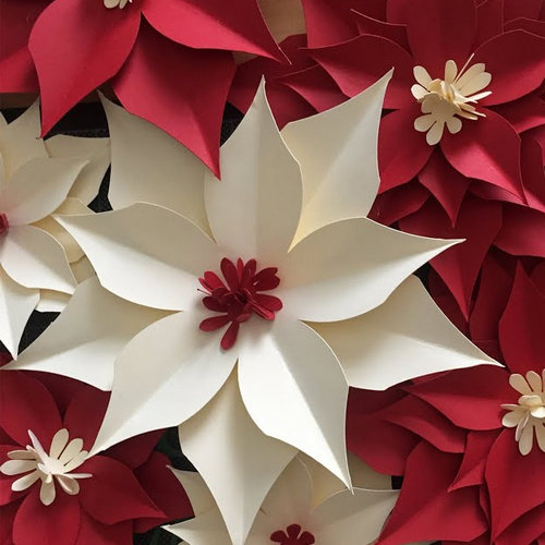 paper flowers for Christmas decorations