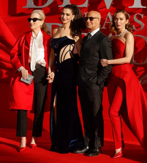 Мерил Стрип, Энн Хэтэуэй, Стэнли Туччи и Эмили Блант