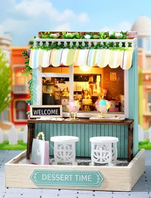 Румбокс, интерьерный конструктор, сборная модель «Летнее кафе»