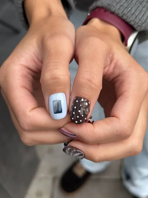 ретро маникюр