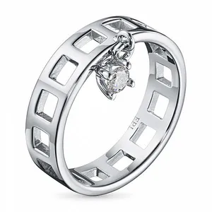 Серебряное кольцо с бриллиантом ЭПЛ Якутские бриллианты, 7490 руб.