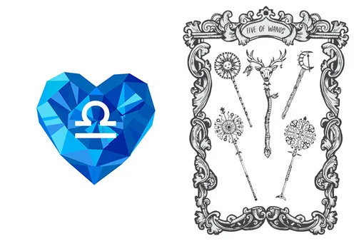 Карта Таро 5 жезлов