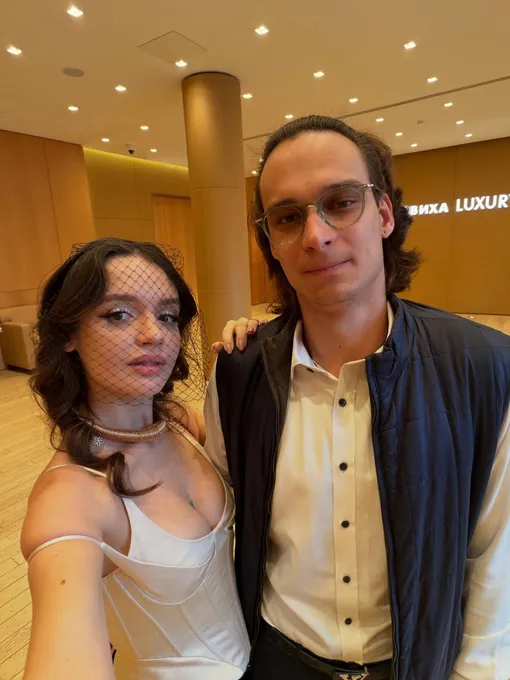 Александра Морозова с мужем