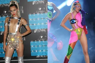 Майли Сайрус сменила 10 шокирующих нарядов на премии MTV VMA Майли Сайрус сменила 10 шокирующих нарядов на премии MTV VMA