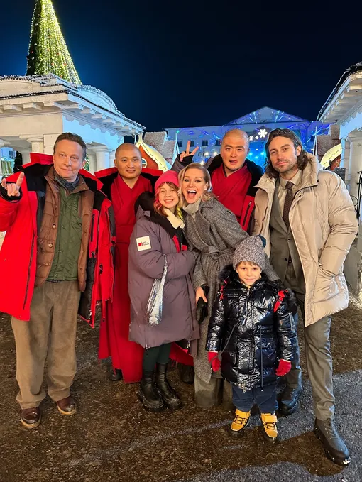 Кристина Асмус на съемках фильма «Письмо Деду Морозу»