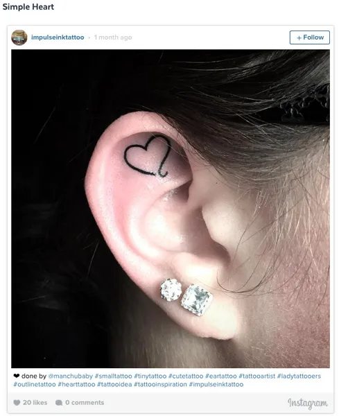 идеи тату на ухе фото