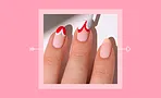 Френч-сердечко: самый простой способ сделать стильный маникюр, если не умеешь рисовать ровные кончики