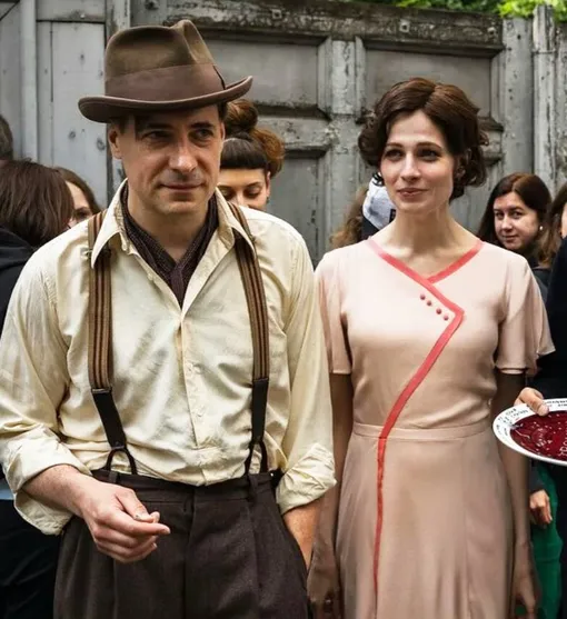 Евгений Цыганов и Юлия Снигирь на съемках фильма «Мастер и Маргарита»