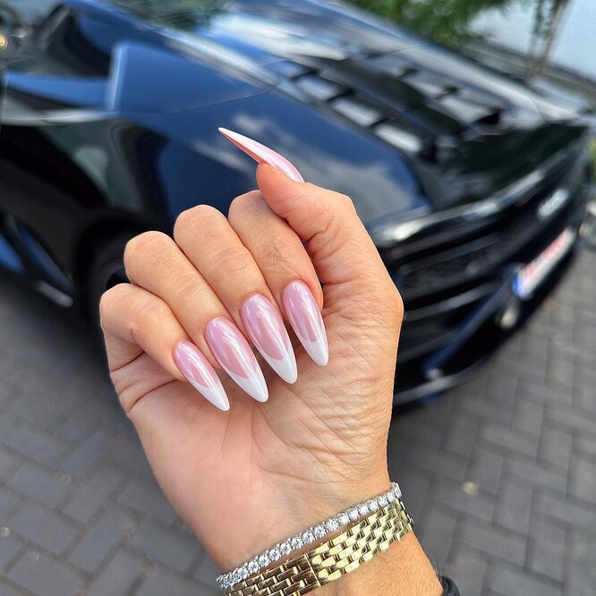 But most often mustaches are painted on long nails.