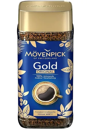 Кофе Movenpick Gold Original, растворимый, сублимированный, арабика, 200г