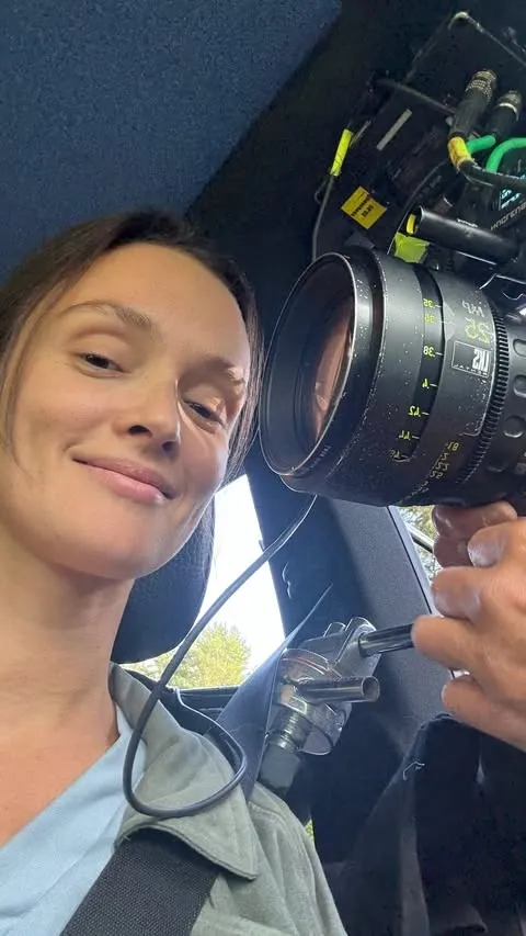 Паулина Андреева на съемках Паулина Андреева на съемках