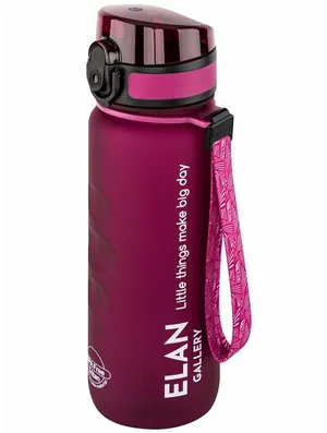 Бутылка для воды спортивная, для холодных и горячих напитков 500 мл 6,5х6,5х23 см Elan Gallery Style Matte, бургундия