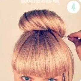 новогодняя прическа с челкой как сделать