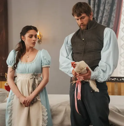 Милана Бру и Макар Касаткин в сериале «История его служанки»