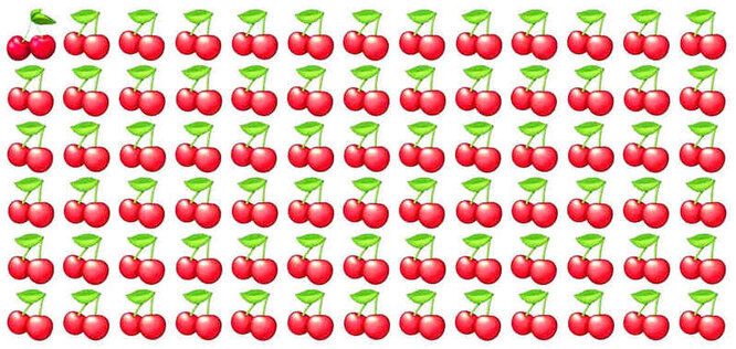 Test for the biggest eyes: find extra cherries!